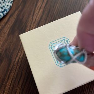 Generation Gems turquoise ring comes w box and pouch sterling silver